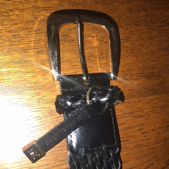 Michael Kors black braided belt size small - Picture 3 of 3